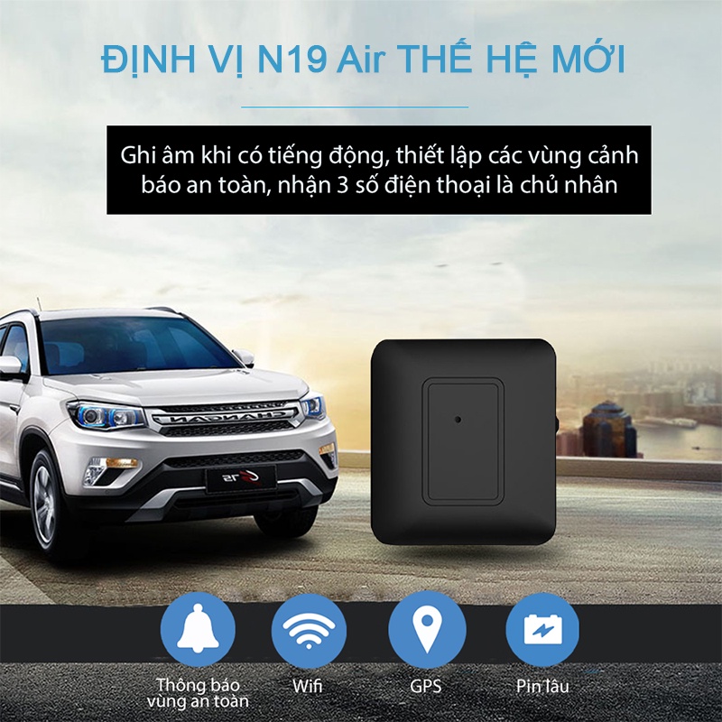 Thiết bị định vị mini Gps không dây định vị xe máy thú cưng Nghe gọi trẻ em ô tô Minivan N19 Air