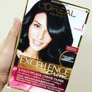 Thuốc nhuộm tóc L’oreal màu đen phủ bạc