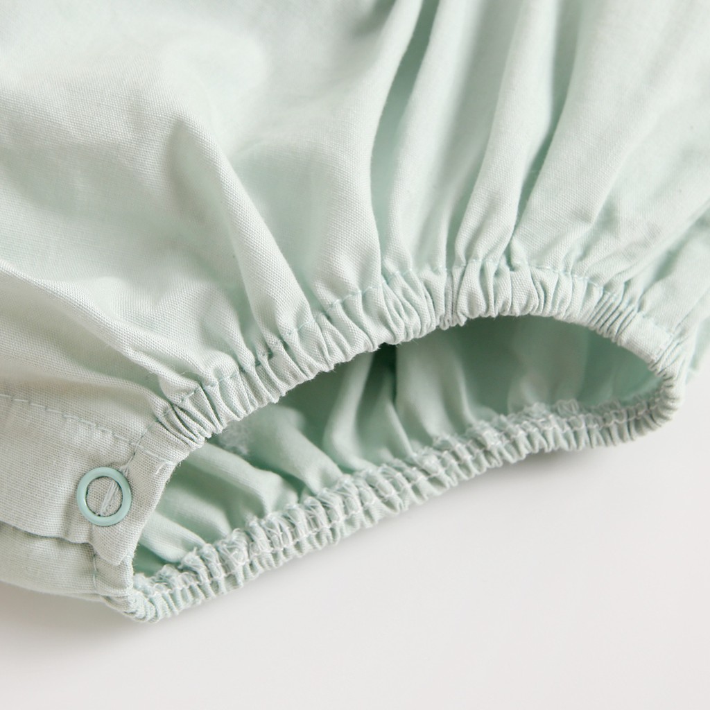 Áo liền quần ngắn Sanlutoz bằng cotton thiết kế không tay phong cách công chúa cho bé gái sơ sinh