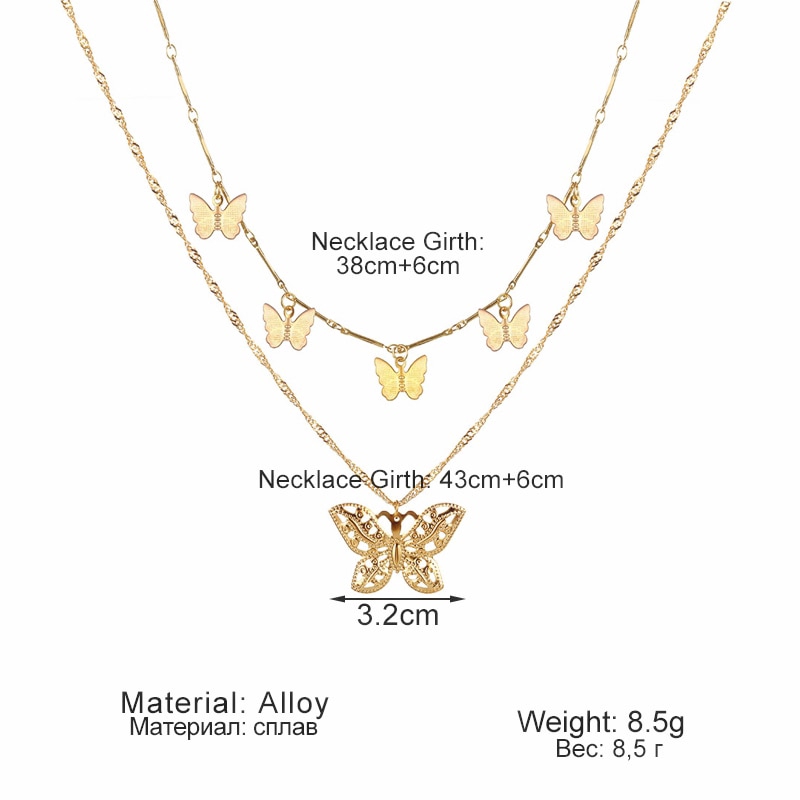 [Mã FASHIONCB232 hoàn tối đa 15K xu đơn 50K] Vòng Cổ Choker Lớp Mặt Hình Bướm Thời Trang Cho Nữ | BigBuy360 - bigbuy360.vn