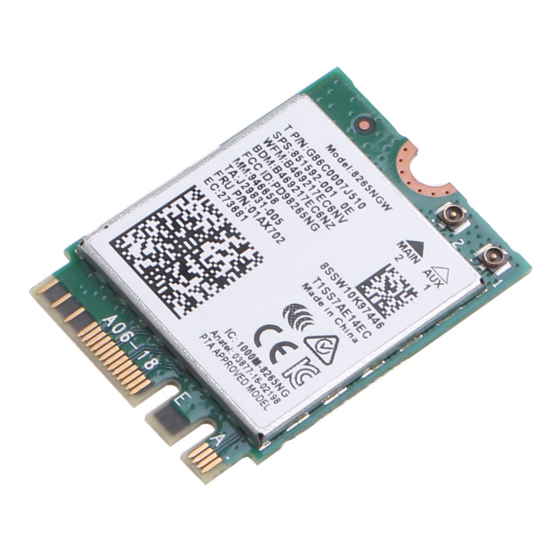 Thẻ Chuyển Đổi WiFi NGFF Cho M.2 2230 BT 4.2 AC 802.11A 2.4G / 5G Hỗ Trợ MU-MIMO 8265NGW Gigabit