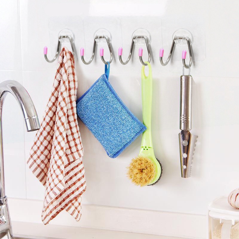 Móc dán tường đôi loai xịn, móc dán tường chịu lực, siêu dính