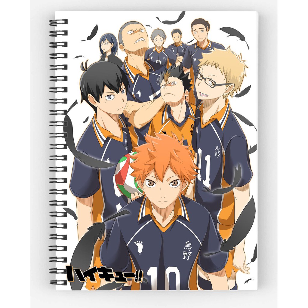 Sổ anime haikyuu nhiều mẫu gáy xoắn