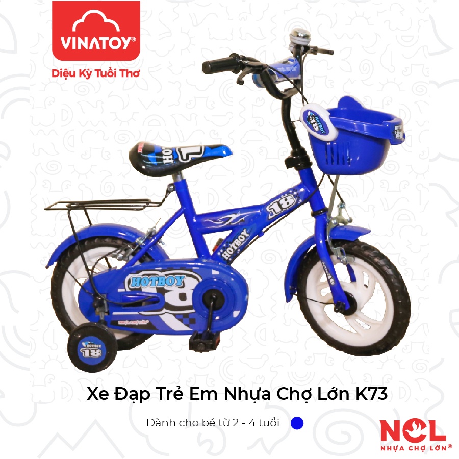 Xe đạp trẻ em Nhựa Chợ Lớn K73 - M1397-X2B - Cho Bé Từ 2 đến 4 Tuổi