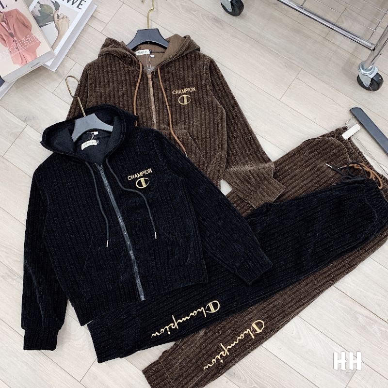 Set bộ nhung cao cấp nữ