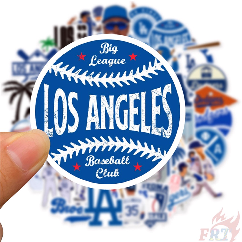 MLB Bộ 50 Miếng Dán Họa Tiết Los Angeles Dodgers Series 02 - Major League Độc Đáo Trang Trí Vali Laptop