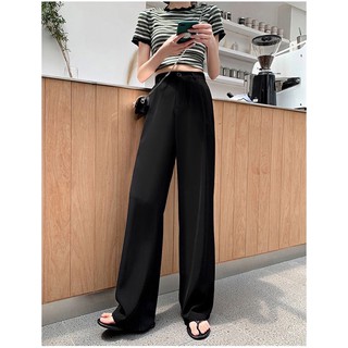 quần tây big size dài ống suông cài nút phối thun size 60-100kg
