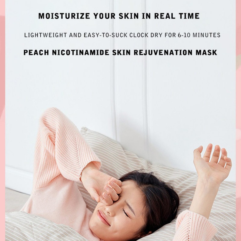 Set 30 Mặt Nạ Ngủ Chiết Xuất Đào Niacinamide Dưỡng Ẩm Thu Nhỏ Lỗ Chân Lông Làm Săn Ch