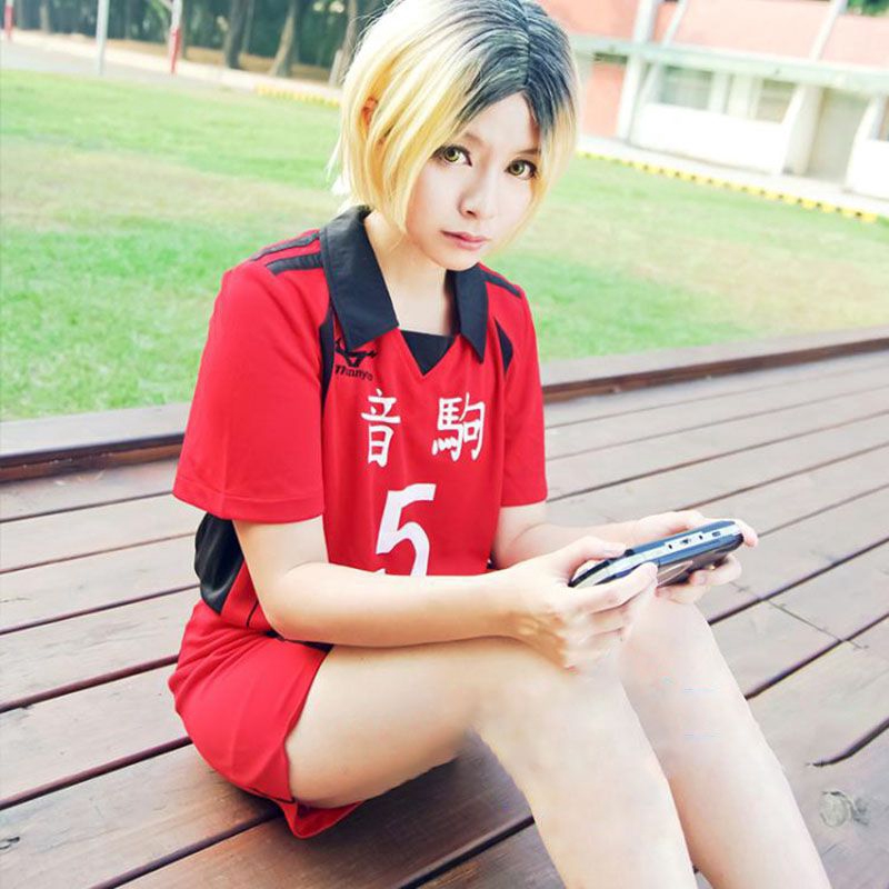 Haikyuu!! Áo Thun Nam In Hình Nekoma NR 5 Kenma Kozume
