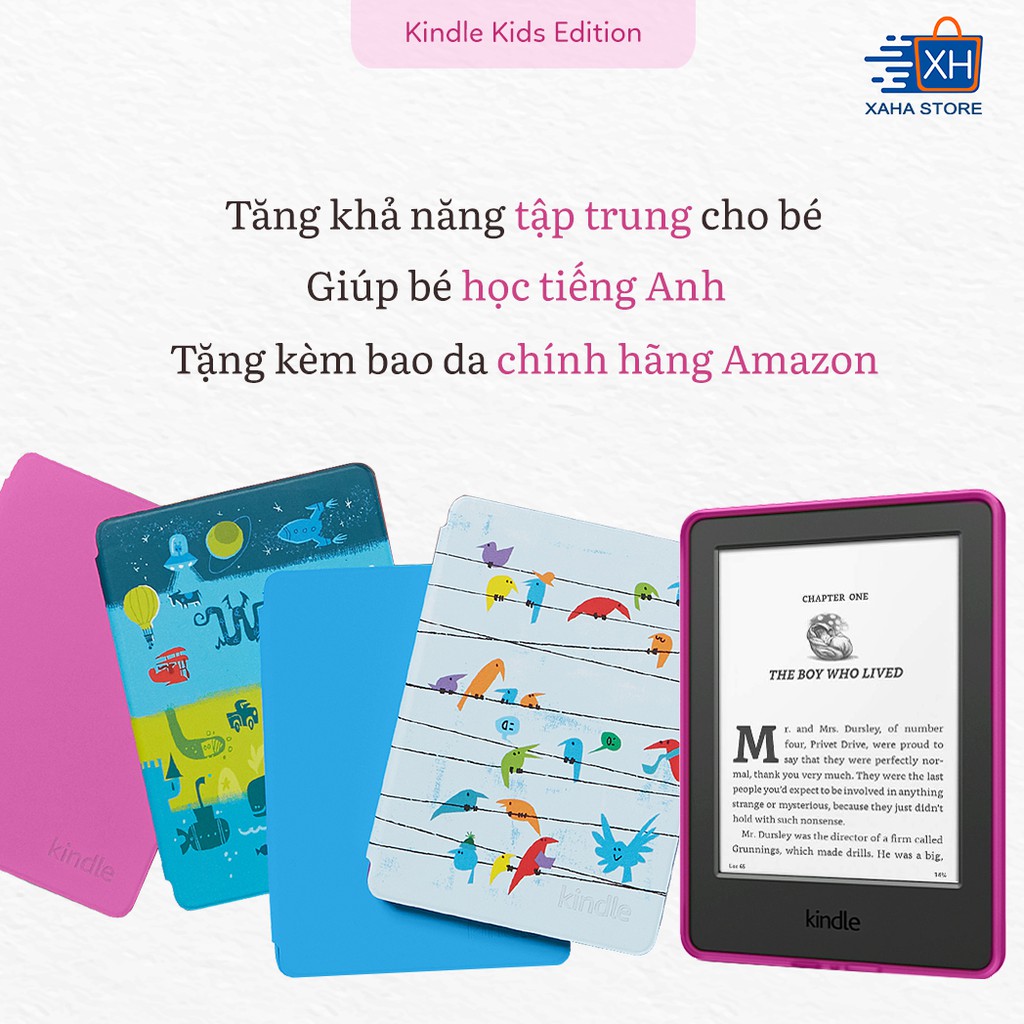 Máy đọc sách Kindle Kids editon 2019 - phiên bản dành cho trẻ em 💚 NEW 100% 💚 Nguyên seal 💚 | WebRaoVat - webraovat.net.vn