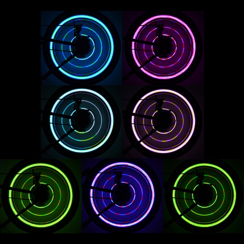 Qq * Dải Đèn Led Gắn Bánh Xe Đạp Trang Trí Quà Tặng