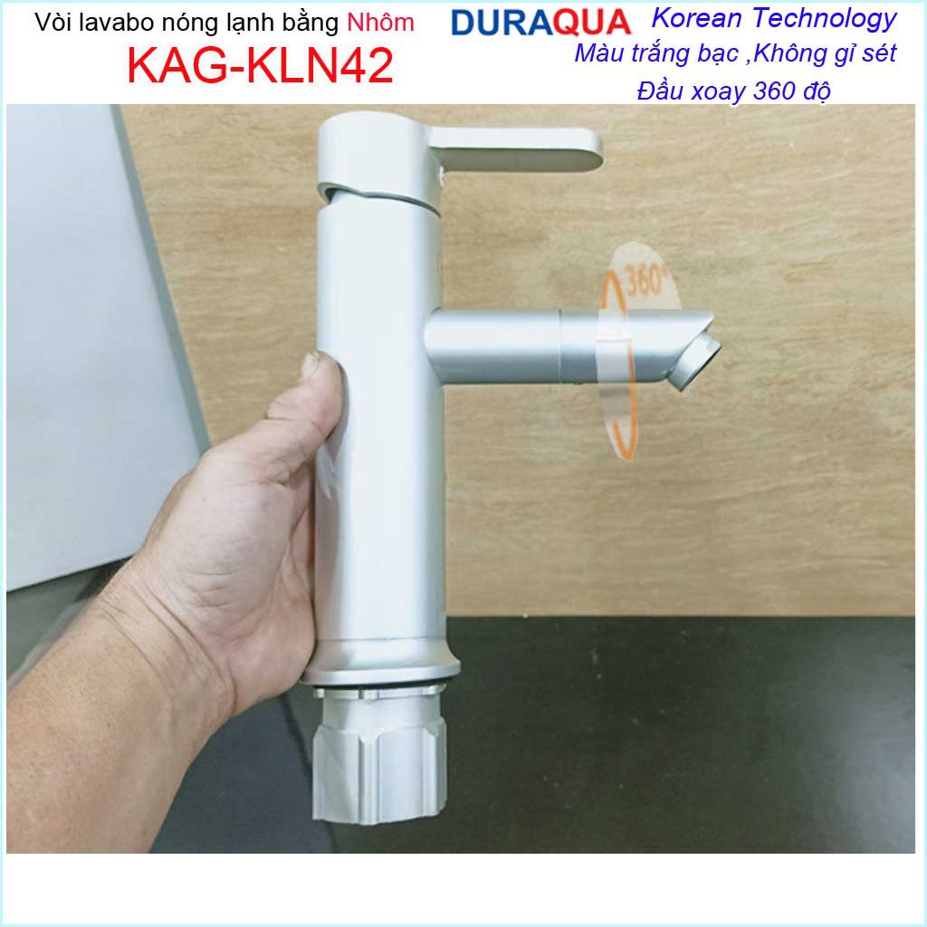 Sales 50% Vòi nhôm Duraqua Korea KAG-KLN42 , Vòi nóng lạnh nhôm cao cấp vĩnh viễn không han gỉ KAG-KLN42