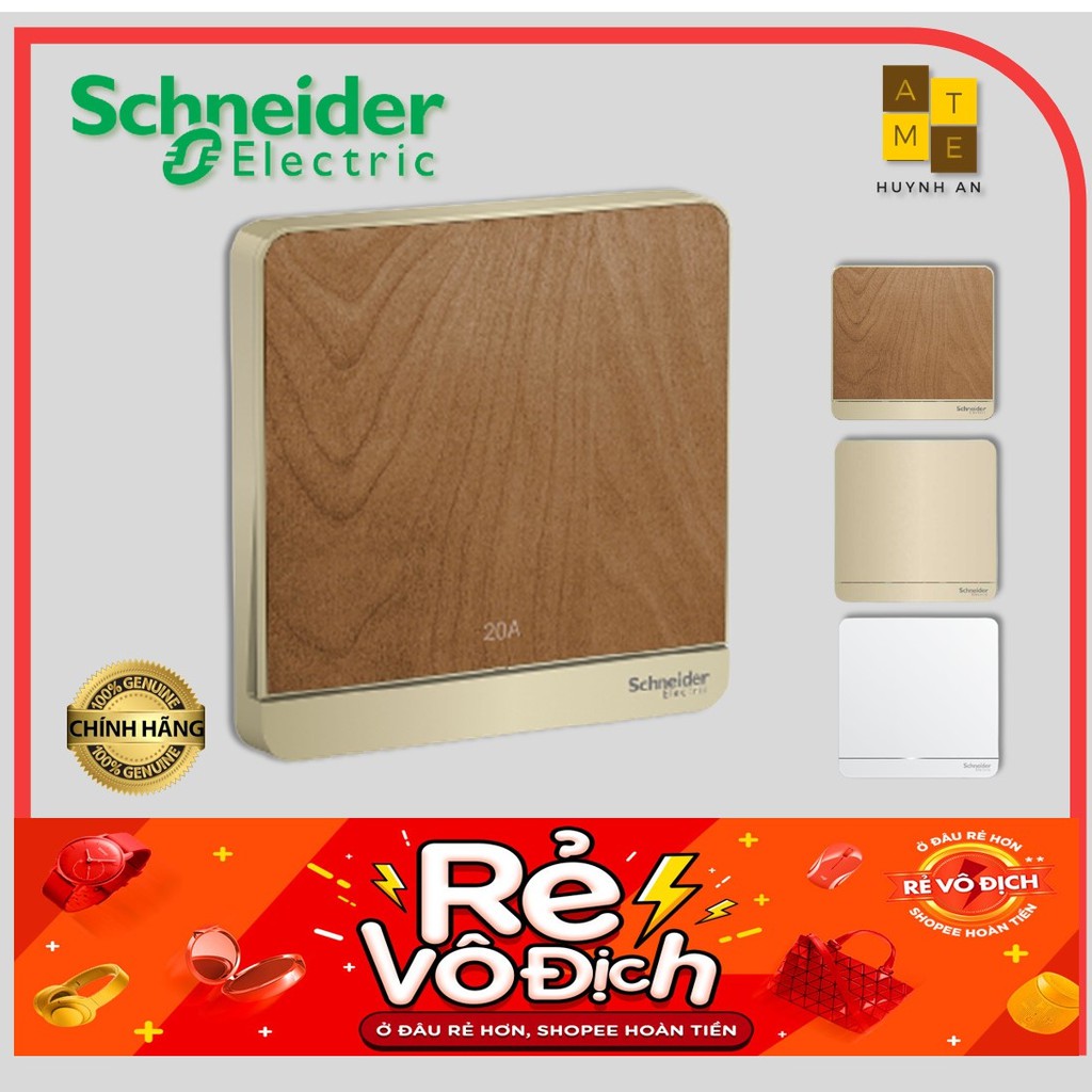 Bộ 1 Công Tắc Đơn 2 Chiều Lắp Cầu Thang, Avatar On, Màu Trắng,Mạ Vàng, Nâu Gỗ, Hãng Schneider. Dùng Cho Nhà Ở, Văn Phòng