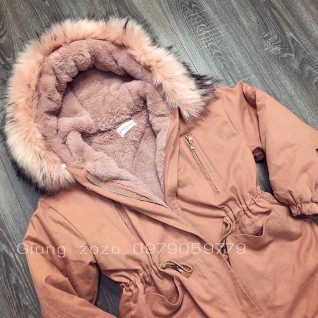 Áo hồng lót lông