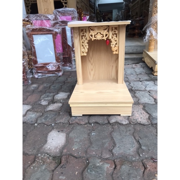 Bàn thờ ông địa rẻ đẹp mái bằng , có đèn