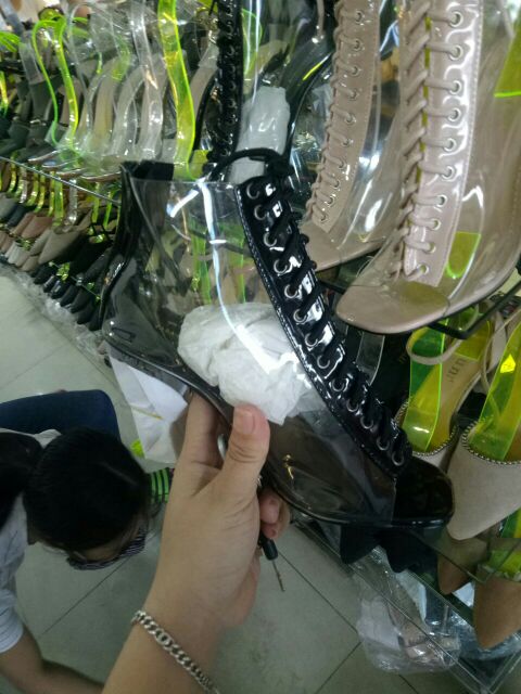 Sandal  quai trong buộc dây hở mũi