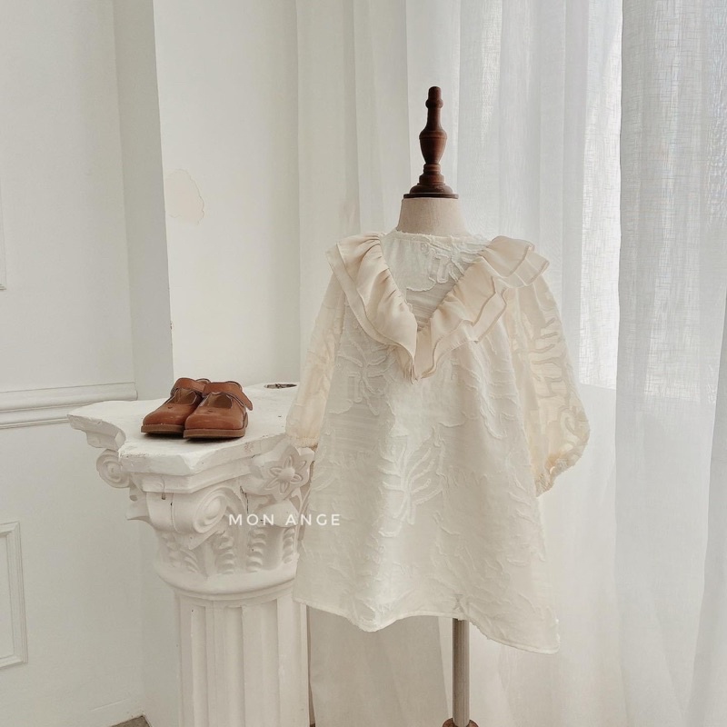 San dress Váy bé gái mix voan tiểu thư thiết kế P'ti chou 11kg đến 24kg