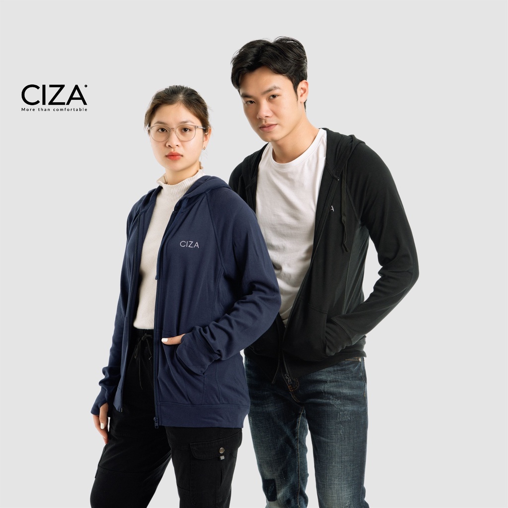 Áo khoác chống nắng nam CIZA đa năng biến đổi thành balo cao cấp trẻ trung size S M L XL màu đen, navy, xanh lá AKNR02