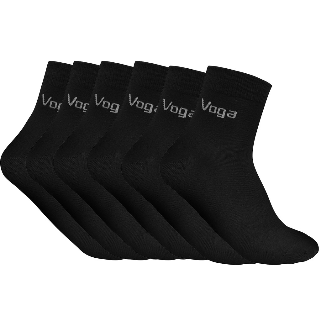 Set 3 đôi tất vớ nam Voga cổ trung sợi tre Bamboo êm chân, mát mẻ, hút ẩm, khử mùi