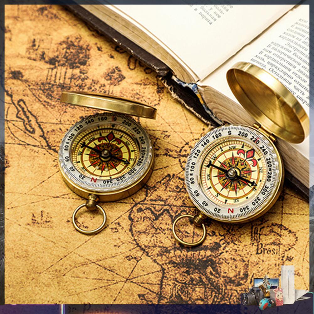 La bàn mini phát sáng chất liệu đồng cao cấp