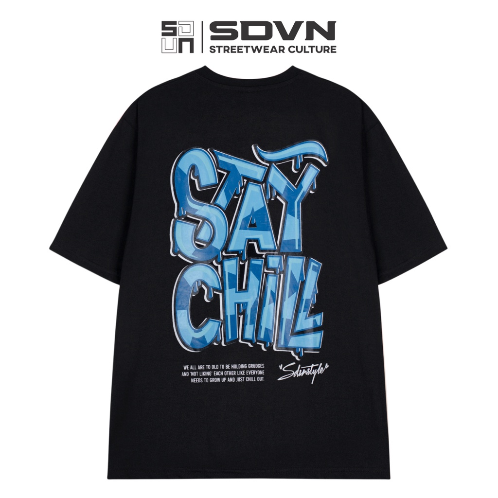 Áo Thun Unisex Nam Nữ Form Rộng SDVN STAY CHILL