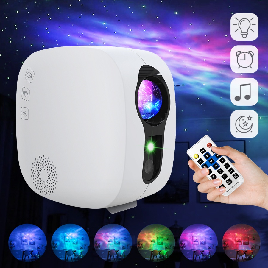 Đèn Thiên Hà GAIA V2 2022 Loa Bluetooth, đèn ngủ chiếu sao, đèn bay phòng