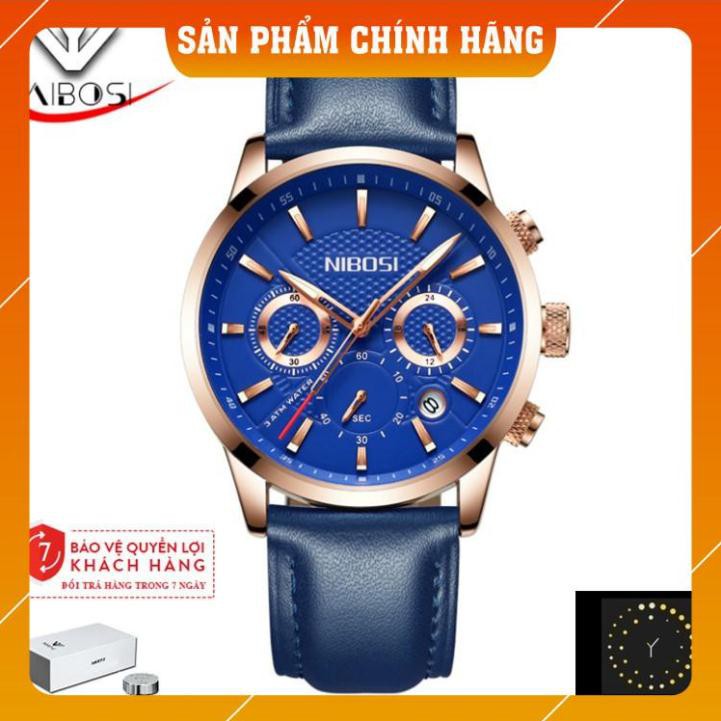 Hàng Chuẩn 💥 💥 ĐỒNG HỒ NAM NIBOSI 2313 (1985) - CHÍNH HIỆU DÂY DA TRƠN CHẠY FULL 6 KIM, CHỐNG NƯỚC VÀ CHỐNG XƯỚC