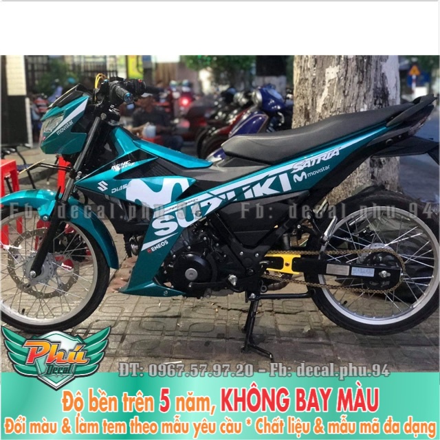 Tem rời Satria Movistar Xanh lục bảo -1