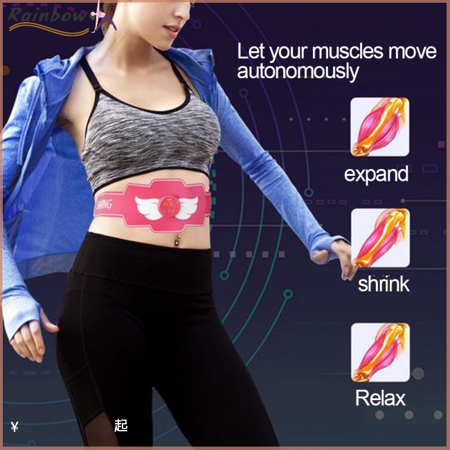 Đai Nịt Bụng Bằng PU ABS Điện Tử Có Thể Điều Chỉnh Kích Thích Cơ Bụng Giảm Cân