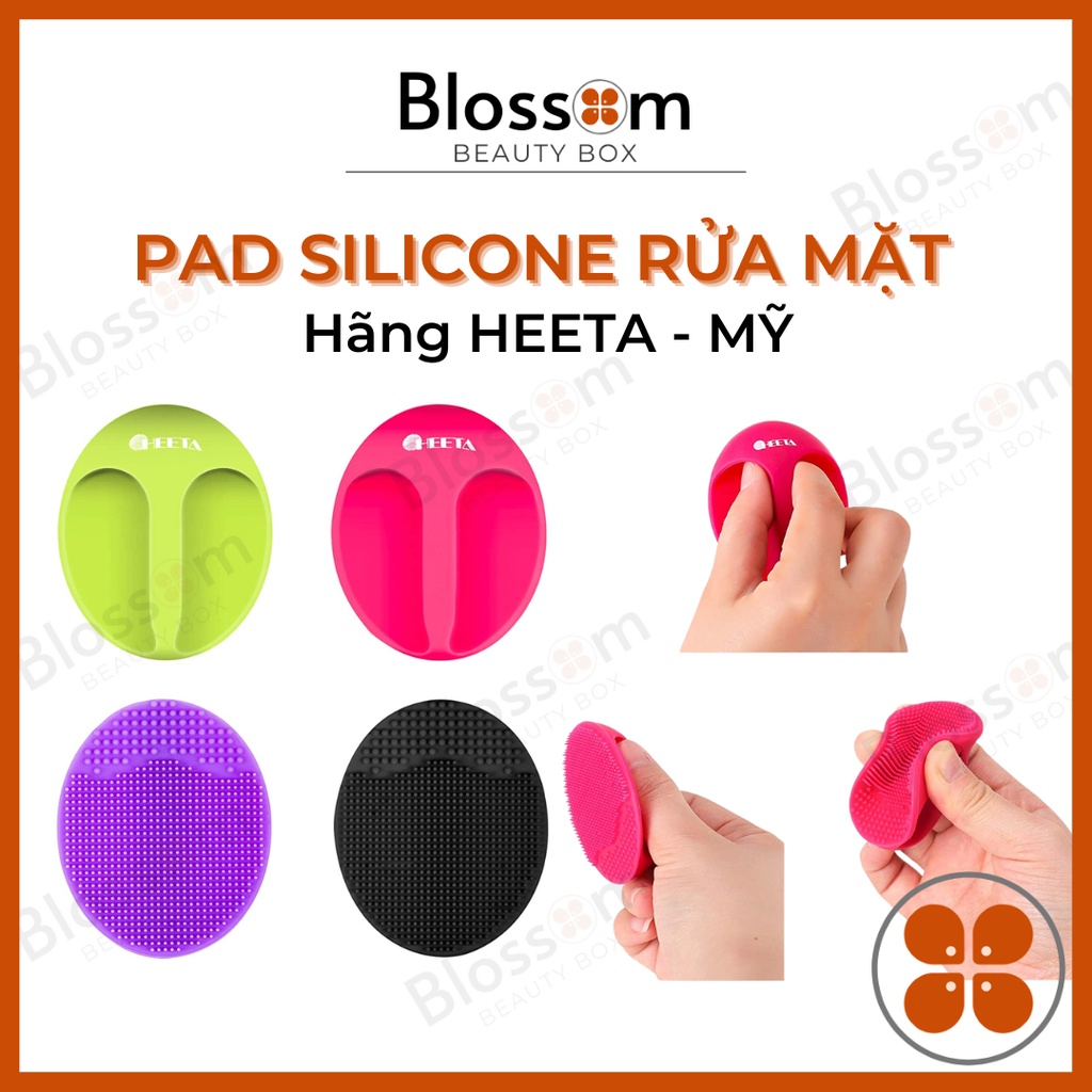 Miếng rửa mặt pad silicones HEETA (hàng Mỹ)