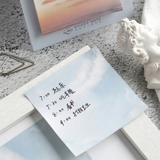 (GN007) Giấy note màu pastel bầu trời x30