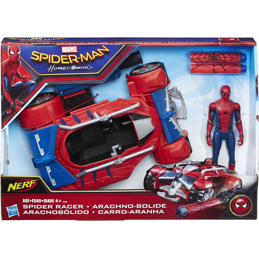 Bộ đồ chơi Marvel B9703 Spider-Man Homecoming Spider Man with Spider Racer, REd