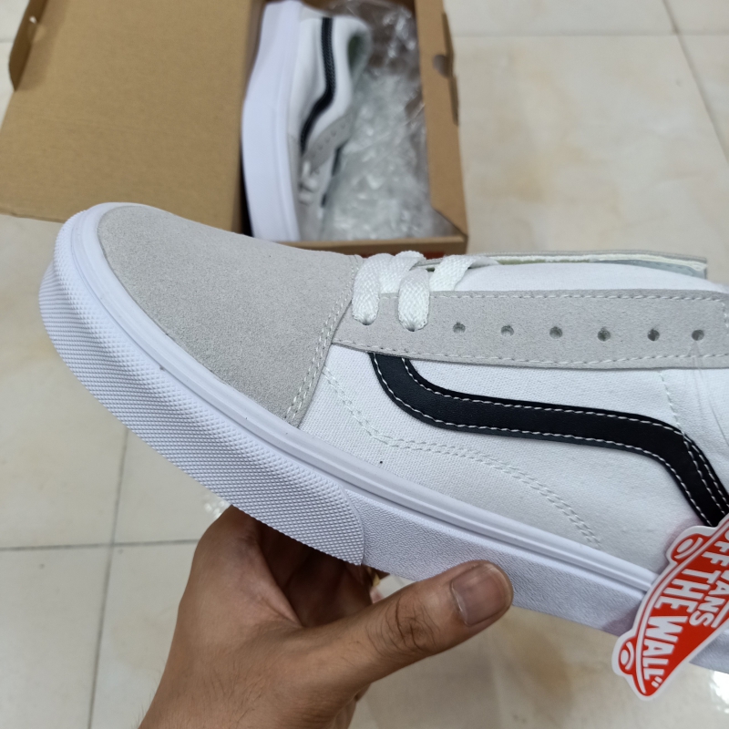 Giày Vans Old Skool Trắng Sọc Đen