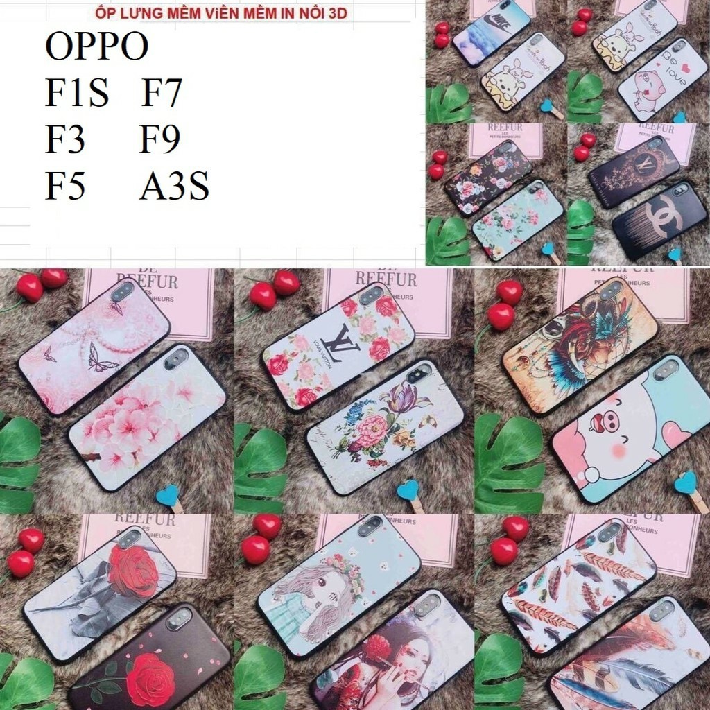 (Không lựa mẫu)Ốp lưng Oppo F3 F5 F7 F9 A3S