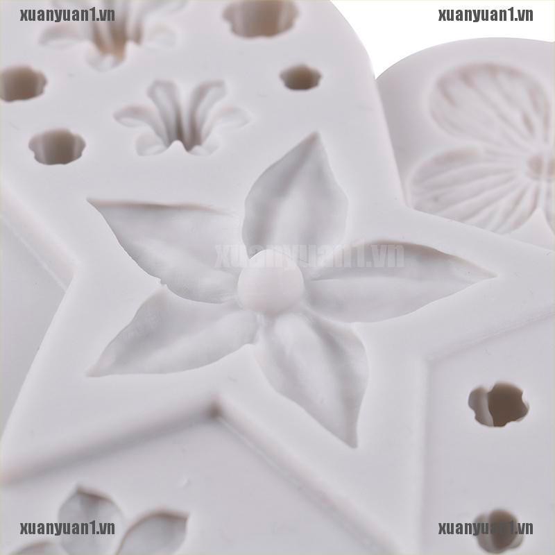 [XUANYUAN1] Khuôn silicone Tạo Hình Hoa Trang Trí Bánh Kem / Kẹo Sô Cô La