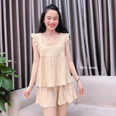 Min's Shoes - Đồ Bộ Nữ Đũi Lụa Hàn Thời Trang Siêu Mát B75