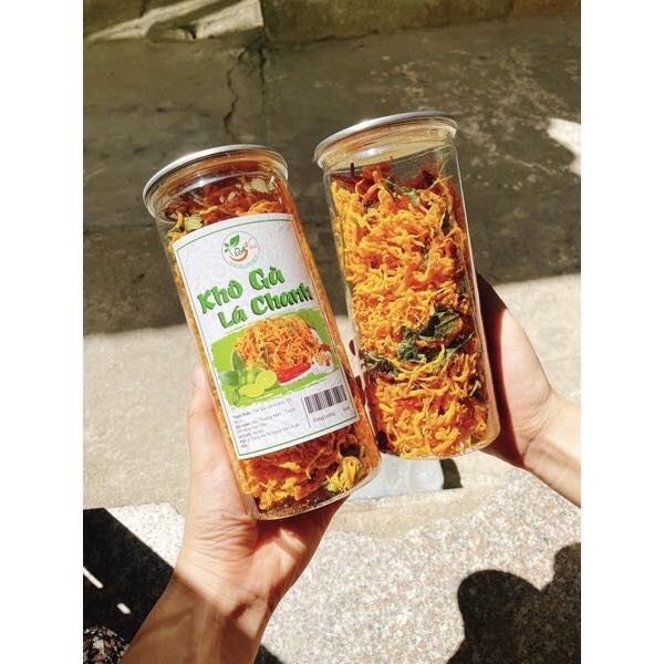 Khô Gà Lá Chanh Hũ 300gr Ngon Cay Thơm Lá Chanh