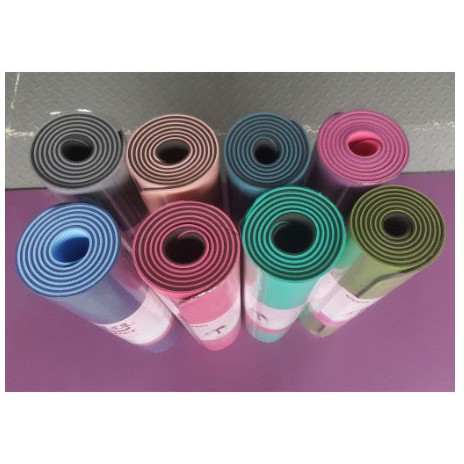 [Mã FAMALLT5 giảm 15% đơn từ 30k] Thảm Tập Yoga TPE Ép Nhiệt 6mm 2 lớp Viva + Tặng Kèm Túi Đựng Và Dây Buộc