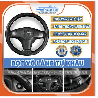Bọc vô lăng tự khâu tay, bọc da mềm đẹp bảo vệ lớp da nguyên bản của xe