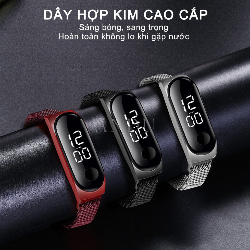 Đồng Hồ Nữ AISHIKI Màn Hình Led, Chống Nước, Dây Hợp Kim, Khóa Nam Châm Hợp Thời Trang