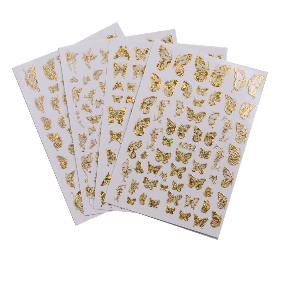 Miếng Dán Trang Trí Móng Tay Hình Bướm Màu Dạ Quang Dành Cho Nữ