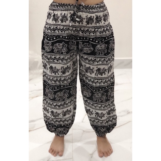 [size 1/45-60ky]Quần alibaba lanh thái phong cách boho nam/nữ đều mặc được