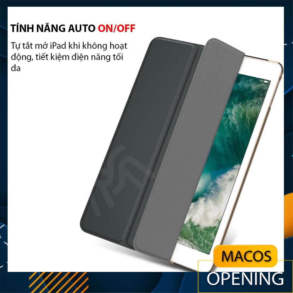 Bao da iPad, Ốp lưng Đen Trong Mờ chắc chắn chất liệu mới - case Mini 1/2/3/4/5 Air 4 9.7 Pro 10.2 10.5 inch (AB08)