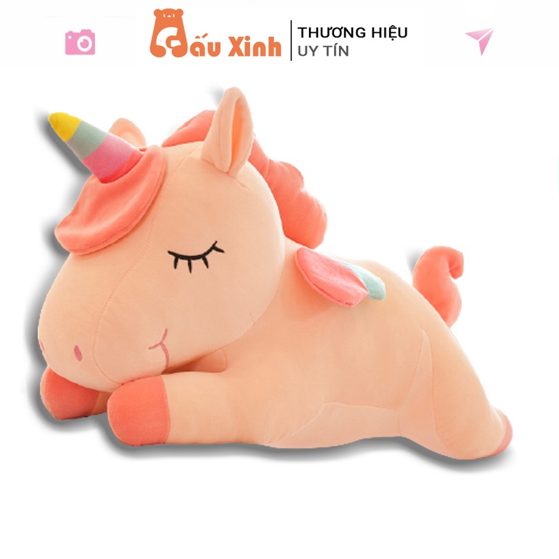 Gấu Bông NgựA Unicorn Pony 1 Sừng Kỳ Lân Đáng Yêu Siêu Cấp Hàng Loại 1 Babi Mama G09