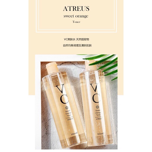 Nước Hoa Hồng Atreus VC Orange Toner Xuất Sứ Thái Lan Có Đặc Tính Cân Bằng Độ Ẩm Cho Da Phù Hợp Cho Mọi Loại Da