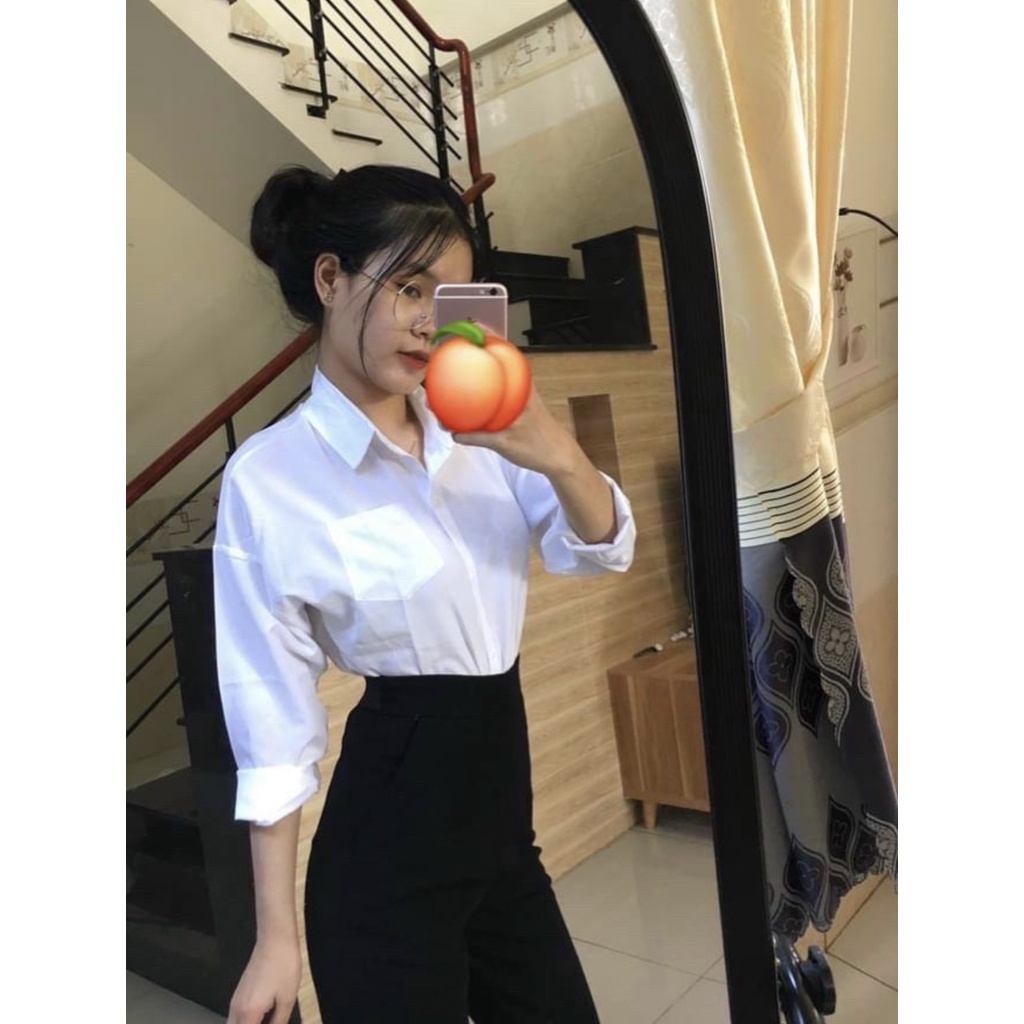 Áo sơ mi trơn dài tay basic-Áo sơ mi unisex hot hit (kèm ảnh thật )