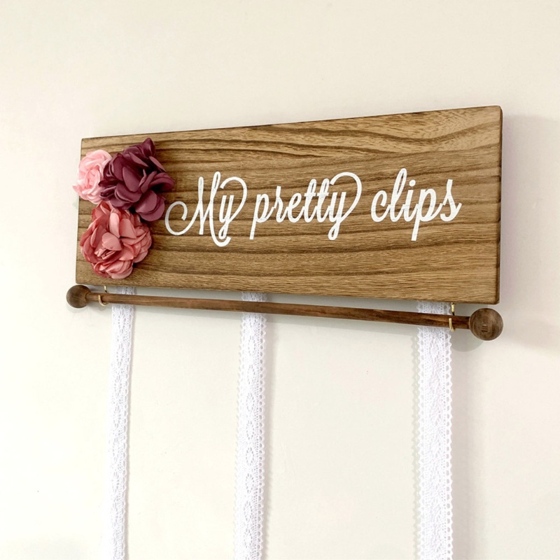 Giá Đỡ Kẹp Tóc / Nơ Bằng Gỗ Độc Đáo Trang Trí Sắp Xếp Gọn Gàng