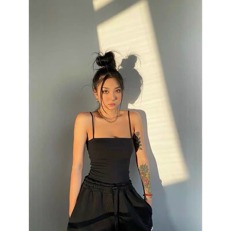 ÁO THUN 2 DÂY NHIỀU MÀU BASIC (hàng 2 lớp) MS90100