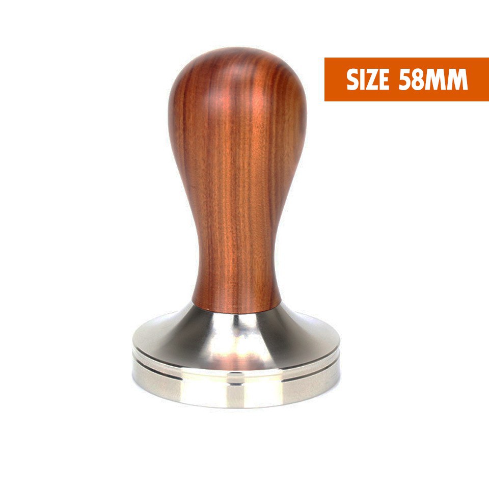 Tamper nén cà phê tay cầm gỗ 58mm