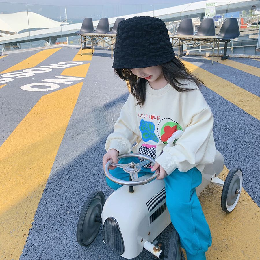 Áo Sweater Tay Dài In Họa Tiết Graffiti Phong Cách Hàn Quốc Nhật Bản Dễ Thương Thời Trang Xuân Thu 2022 Cho Bé Gái